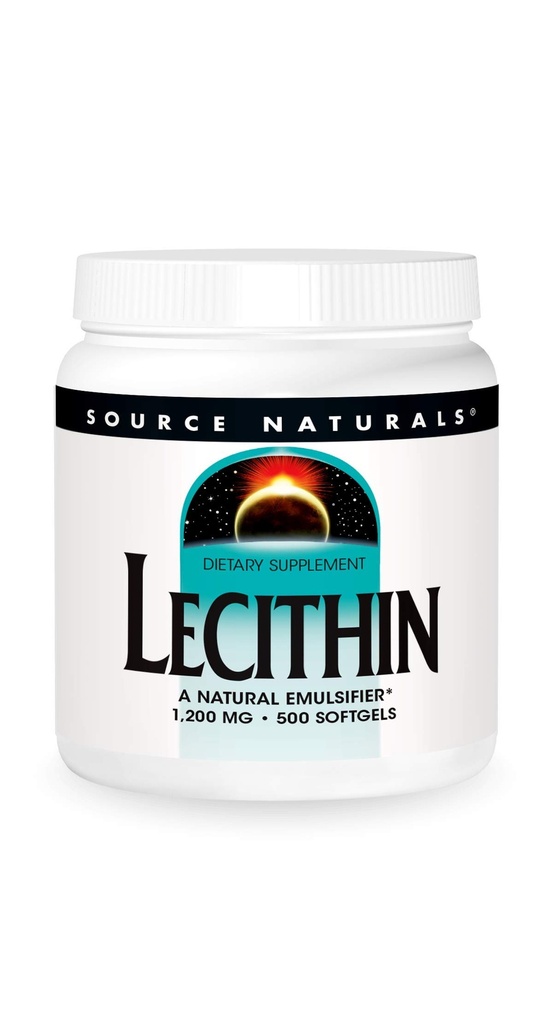 Zdroj Naturals Lecithin 1200 mg, Prírodný emulgátor - 500 Softgels