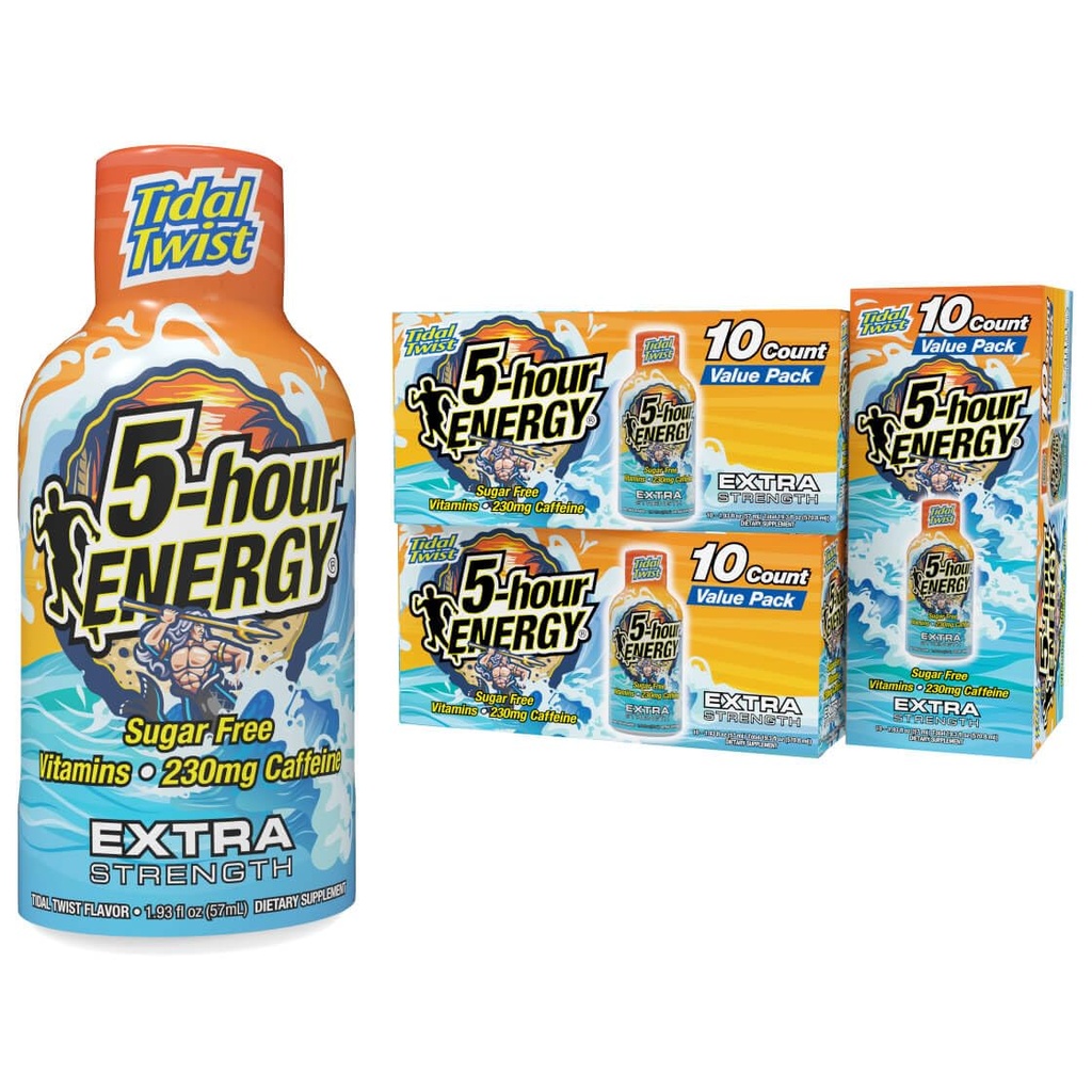 5-hodinová ENERGY Extra sila Energia Shot, Tidal Twist (1,93 oz., 30 Počet), Zero kalórií a bez cukru 230 mg Kofeínová energia Shot, Aminokyseliny a B Vitamíny, Dietary Supplements, , Pina-Colada Flavor