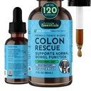 Animal Essentials Colon Rescue - Pes stool zmäkčovač, Organic Slippery Elm Bark, Fast Acting Anti Hnačka Tekuté kvapky pre psy a mačky, Prírodné Zápcha Relief Supplement pre domáce zvieratá - 2 fl oz