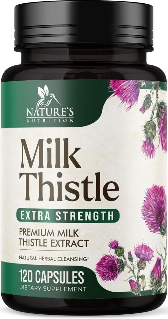 Milk Thitle Extract - Pečeň čistenie Detox a opravy Formula - Prírodné mlieko Thitle s Silymarin Marianum & Púpava extrakt - Prírodné bylinné pečene zdravotné doplnky - Vyrobené v USA - 120 Kapsule