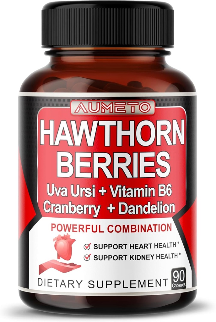 7 v 1 Ultra Hawthorn Berry s Uva Ursi púpava brusnica jablčný vinič - srdce, Kinney zdravotné podpora