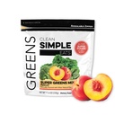 Clean Simple je Super Greens Powder, prirodzene ochutené zelené prášok s chlórella, Spirulina, Superfoods & Prebiotické Fiber, žiadne umelé zložky, bez lepidla, broskyňová zelená chuť, 30 Srvgs
