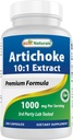 Najlepšie Naturals Artičoke Extract 1000 mg Per Serving- 3. Party Lab Tested - 180 Kapsule
