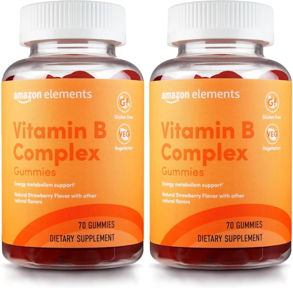 Elementy - B-komplex, podporuje imunitný a normálny energetický metabolizmus, 70 Gumies, 70-dňová dodávka, Vegan, dospelý, non-GMO (predtým Revly) (Stock of 2)