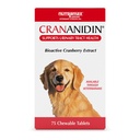 Nutramax Laboratories Crananidin Cranberry Extract Urinary Tract Health Supplement for Psy, 75 Žuvacie tablety