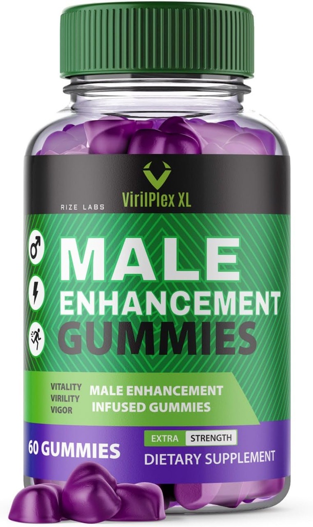 VirilPlex XL Mužské performance Gummies, Premium Formula pre zdravie a pohodu, VirilPlex XL pre mužov Gummy dodávať Peak Performance Výhody, VirilPlexXL Gomitas (60 Gummies)