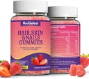 2 balenie vlasov kože a nechtov Gumies s biotín kolagén vitamíny pre ženy - podpora zdravé vlasy, koža a nechty - 120 počet