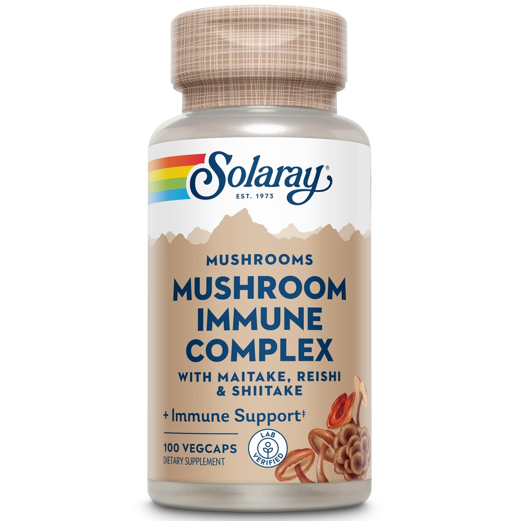 SOLARAY Organically Grown Fermented Mushrom Immune Complex 600 mg 