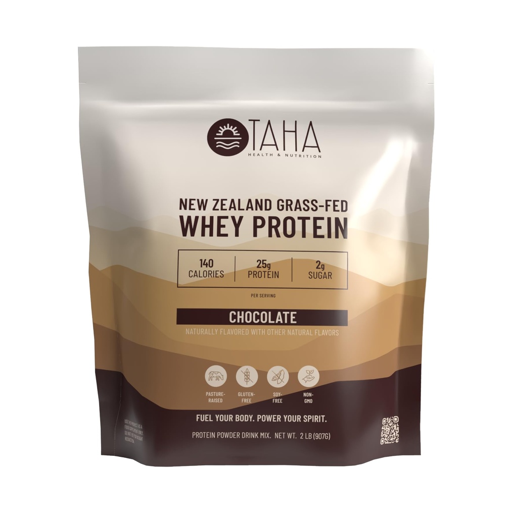 Taha Health & Nutrition Čokoláda Ochutená srsť proteínového koncentrátu prášok, 25g proteínu, 140 kalórií, 2g cukru 