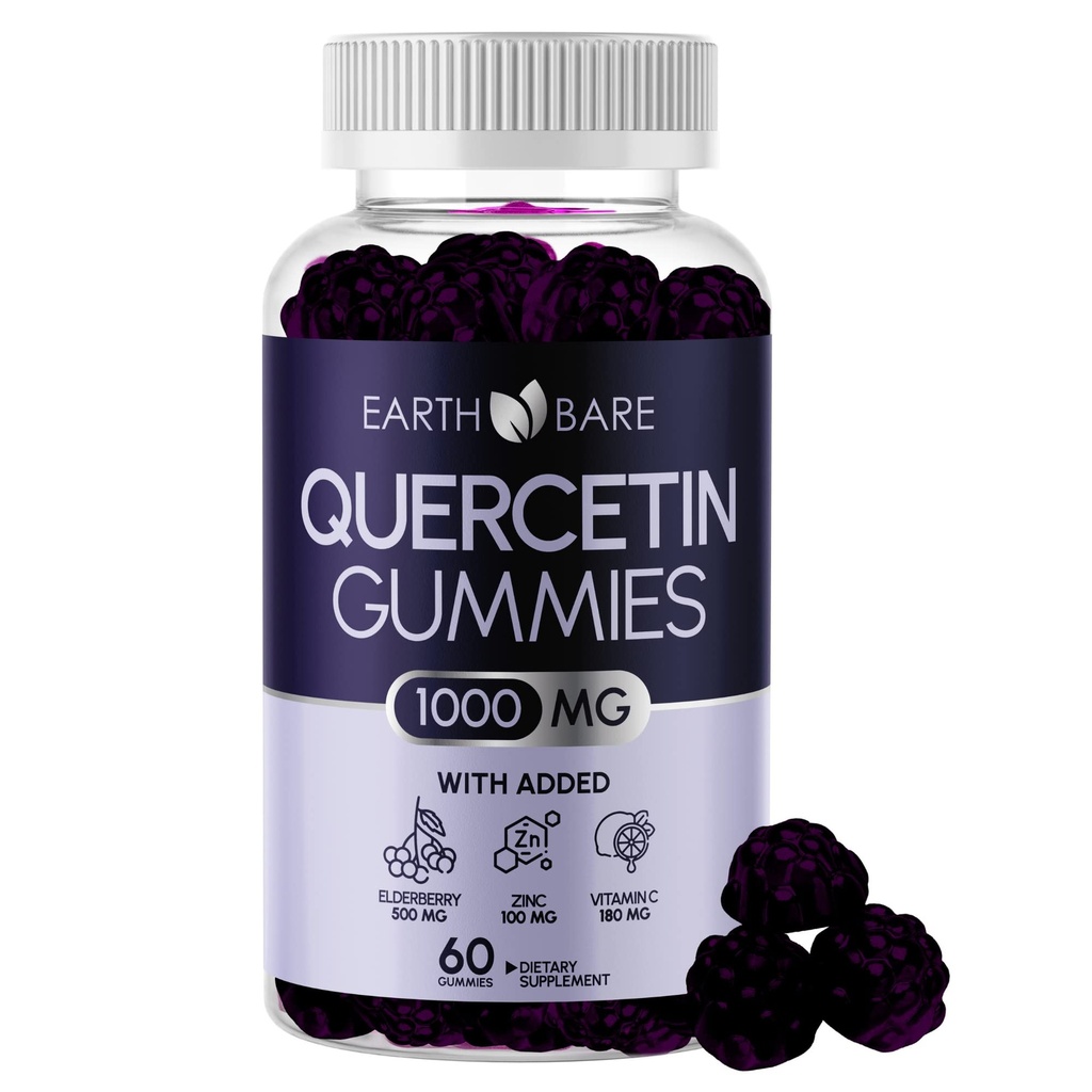 Quercetin Gummies s bazami, zinkom a vitamínom C 