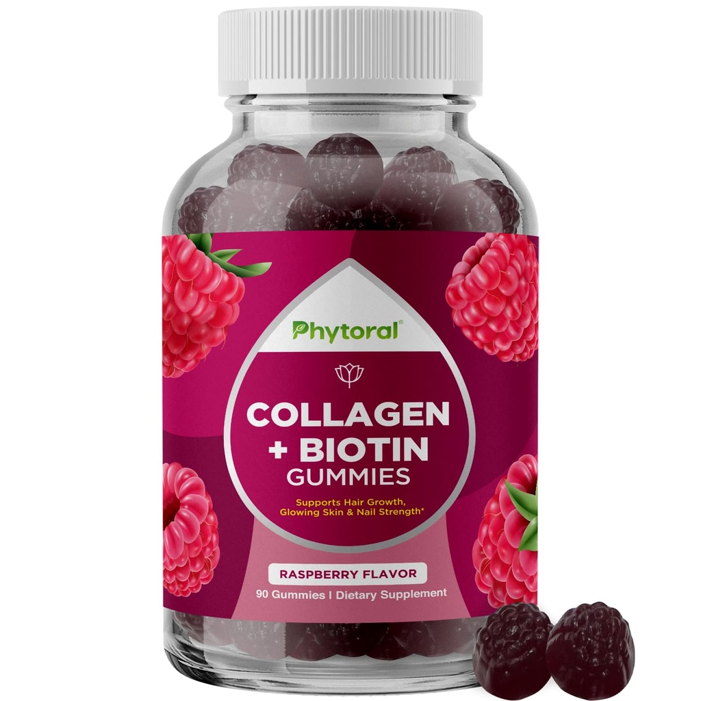 Hydrolyzované kolagénové Peptidy pre ženy s biotínom - vlasmi, pokožkou a nechtami Vitamíny pre elasticitu, vitalita a hydratačné guličky - prirodzene sourced Biotin a kolagén pre ženy - 90 grófov