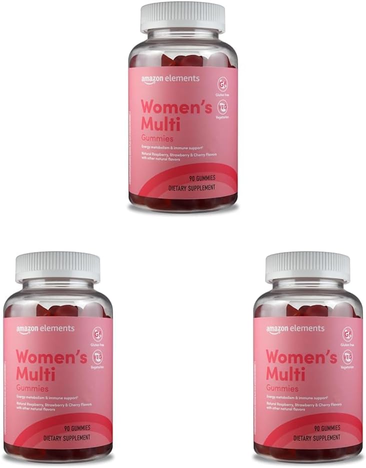 Prvky - dospelé ženy a organické multivitamíny, 90 Gumies (30 porcií), vegetariánska, bez lepku (predtým zvrátená) (pack of 3)