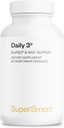 Supersmart Daily3 + Bio PQQ (All-in-One Formula) - Multivitamín pre ženy a mužov - 45 Essential Nutrients 