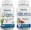 Natural Cure Labs Bundle: Čistá L-lyzín + Imunitná podpora