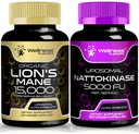 WELLNESS LABSRX Lions Mane Supplement Kapsule s Nattokinázou Kapsule