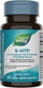 Spôsob prírody 5-HTP, L-5-Hydroxytryptofán, pomáha vytvoriť serotonín na podporu pozitívneho výhľadu*, vitamín B6, vitamín C, Griffonia Bean extrakt, 30 tabliet (Backaging May Vary)