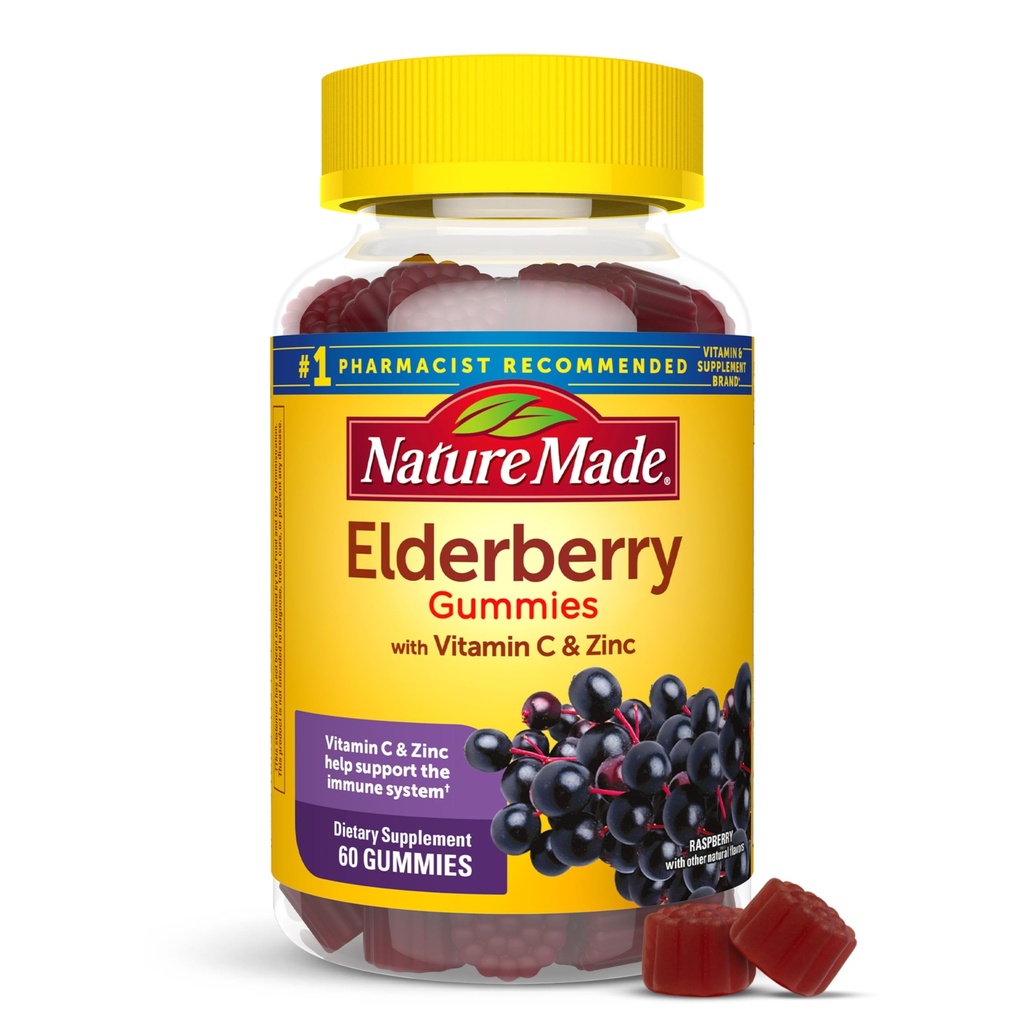 Príroda Vyrobené bazy s vitamínom C a zinkom, Dietary Supplement for Immune Support, 60 bazových guličiek, 30 dní