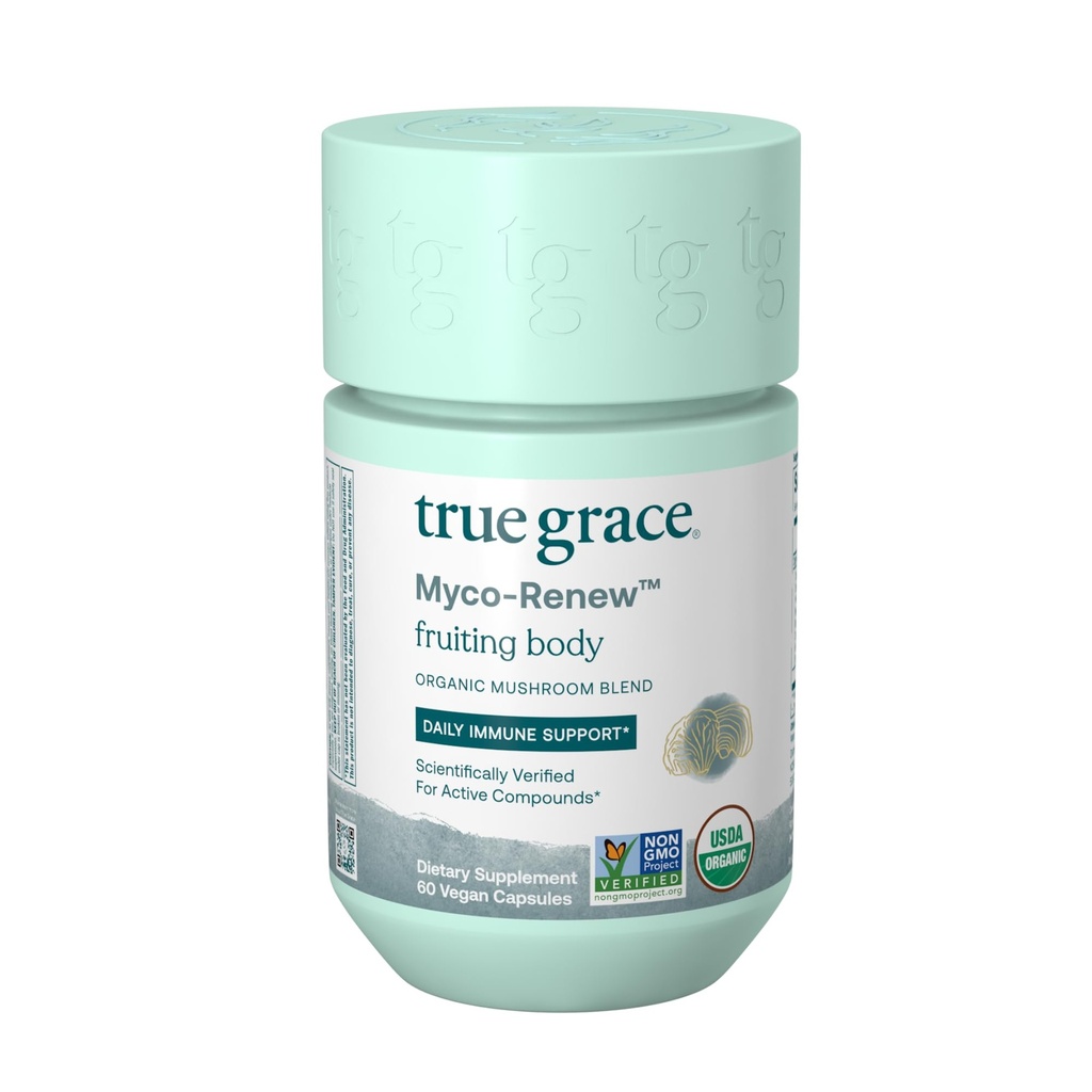 Pravá Grace Huba Myco-Renew Blend Daily Immune Support - 60 Počet Kapsule - Organické