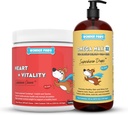 WONDER PAWS srdce + Vitalita Superhrdina Chews Plus Omega Max Rybí olej - pre psy zdravie srdca, kože a spoločnej starostlivosti a imunitnej podpory - srdce + Vitalita 90 Chews - Omega Max 16 Ounces