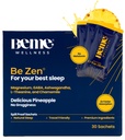 BeMe BeZen Sleep Aid Supplement Natural Without Melatonin - 2X Absorpcia ako tabletky - Sleep aids pre dospelých s horčíkom, Ashwagandha, harmanček, L-Theanine & GABA - Delicious Ananás