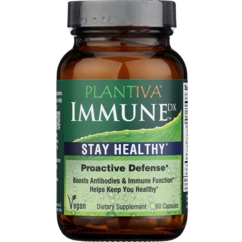 ImmuneDx Healthy Immune Boost Daily Herbal Supplement, Natural Resistance, celotelová obrana Echinacea & Ginseng - Vegan - 60 kapsúl