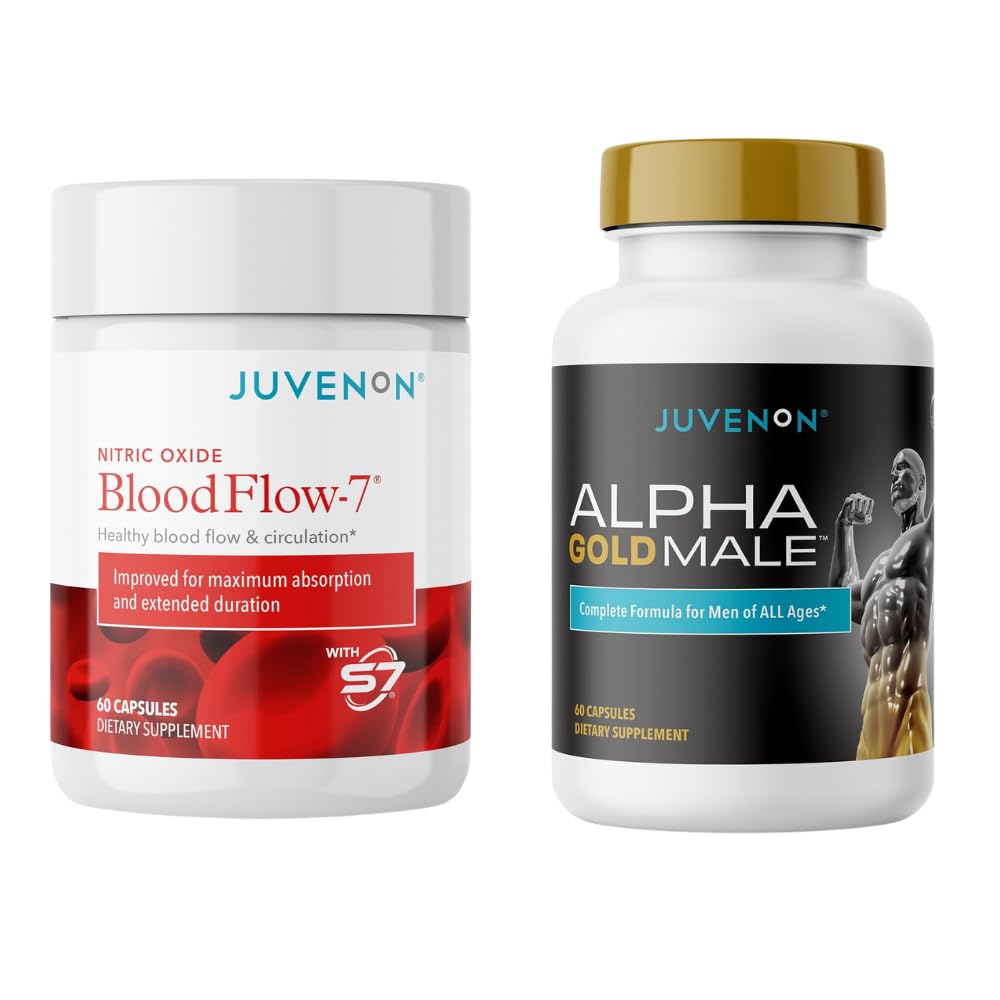 Juvenon BloodFlow-7 Oxid dusnatý Supplement with Nitrosigin + Alpha Gold Male