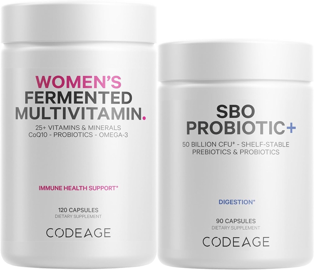 Codeage Daily Immune System Support Multivitamín pre ženy + Probiotiká Bundle