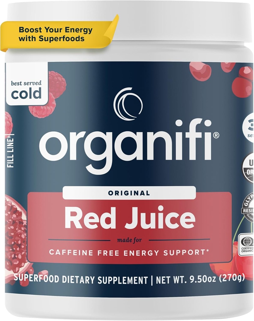 Organizátor Red Juice - energetický prášok znižuje popoludňajšie výkaly a boosts trávenie a imunitný systém, 30 slúži