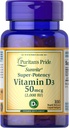 Puritánska pýcha Sunvite Super High Potency Vitamín D3 2000IU 100 Softgels
