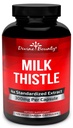 Divine Bounty Pure Milk Thitle Kapsule Supplement - Silné 1200mg Mlieko Thitle Supplement with 4X Concentrated Extract (Standardizovaná) 120 Vegetariánska kapsula