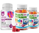 Deti Multivitamínové Gummy 14 Základné vitamíny a horčík Gummy bez cukru - denné doplnky vitamín A,C,D,E Vegetariánska B6&B12,Zinc,Biotín s bezcukrovým horčíkom Pokojné žuvačky pre deti a dospelých