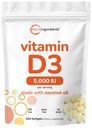Micro Ingrediencie Vitamín D3 5 000 IU, 500 Softgels 