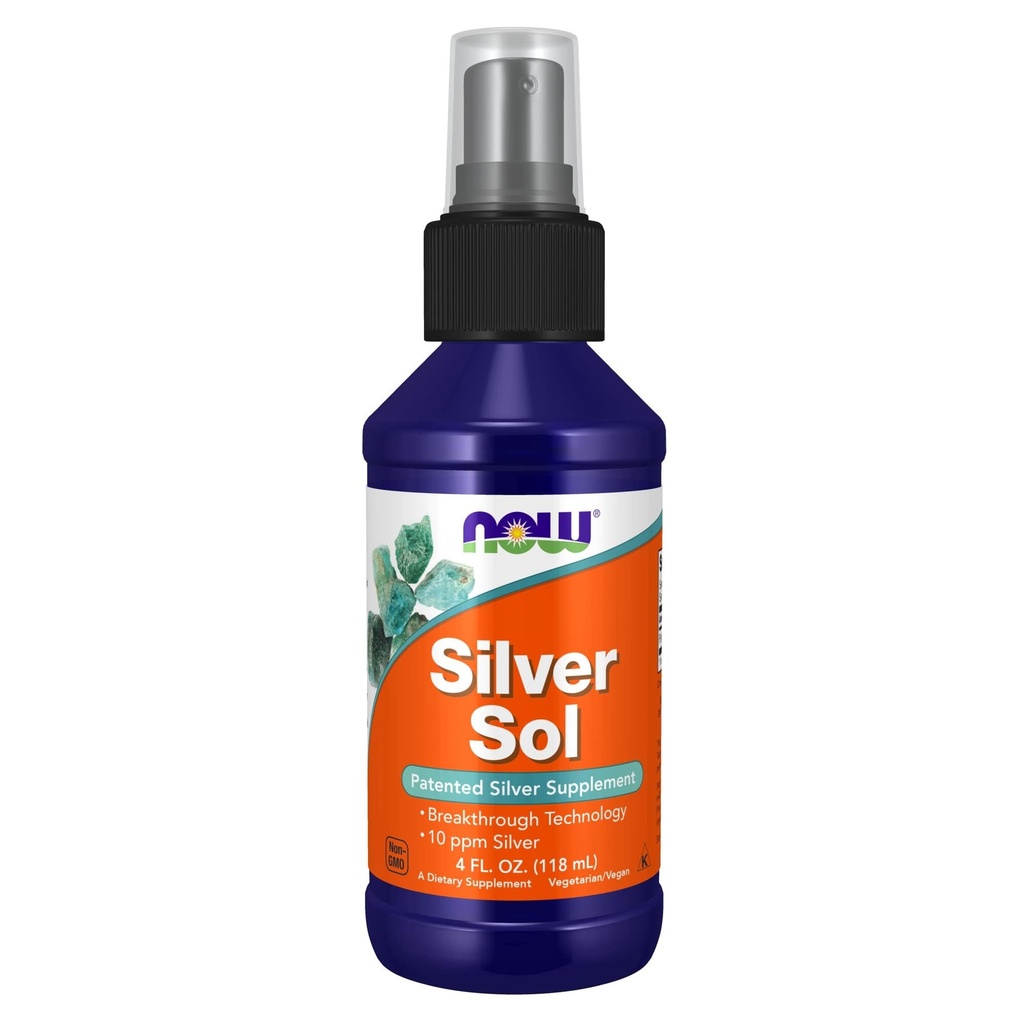 Teraz Foods Doplnky, Silver Sol 10 PPM s elementárnym striebrom a deionizovanou vodou, Tekuté, 4-Ounce