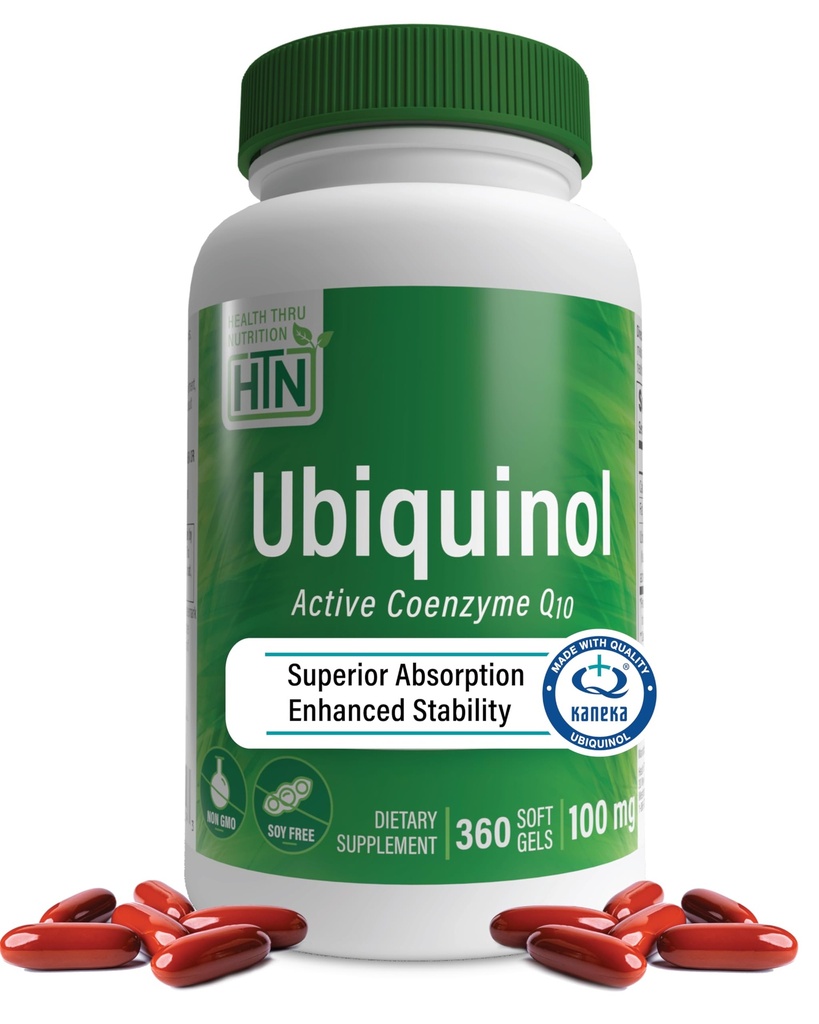 Zdravie Thru Nutrition Ubichinol 100mg 360 Softgels ako Kaneka QH Znížená CoQ-10 