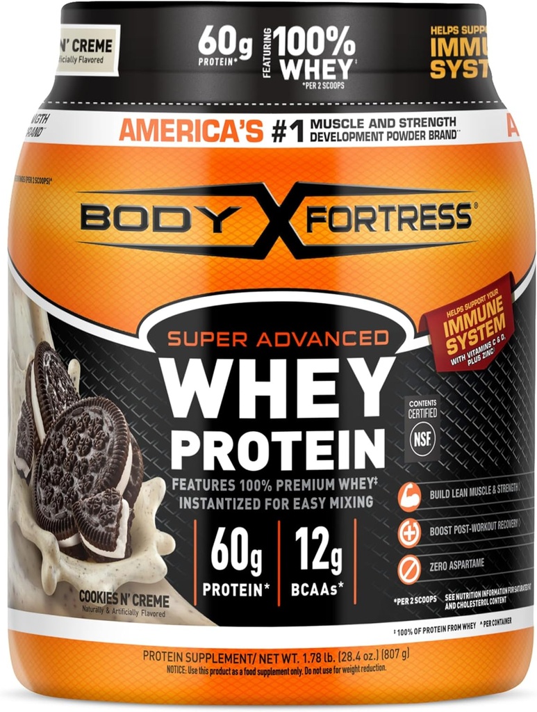 Telová pevnosť Super Advanced Wheey Protein Powder, Cookies N