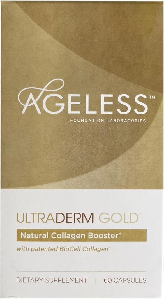 Nestarnúci UltraDERM Gold - Natural Collagen Booster s BioCell Collagen - 60 Počet