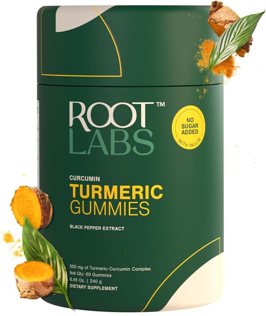 Kurkuma Gummy I Nodded Sugar I 95% Curcumin & Black Pepper Extract I pre dospelých a deti I non-GMO I 100% Natural & Organic I Tretia strana testované I 500 mg I 60 Gummy