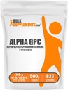 BulkSupplementments.com Alpha GPC Powder - Choline Supplements, Alpha GPC 300mg - Unflavred & Gluten Free, 600mg per Serving, 500g (1,1 lbs) (Pack of 1)