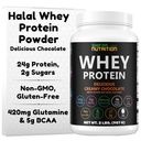 SIFAA NUTRITION 2 LBS Halal Srvátka Proteín prášok krémová čokoláda. 24g Proteín, 5g BCAA & 420mg glutamín. pre budovanie Lean svalov a zotavenie. Bez cukru, Keto-Friendly, Gluten-Free, non-GMO