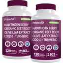 26-in-1 Oxid dusnatý doplnok - Srdce a podpora obehu s CoQ10, Turmerica, Organická repa koreň, Hawthorn Berry & Cesnak - 2103mg na obsluhu (120ct, balenie 2)