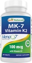 Najlepšie prírodné vitamíny K2 (MK7) s D3 doplnkom zdravie kostí a srdca (5000 IU vitamín D3 & 100 μg vitamín K2 MK7), 180 tabliet