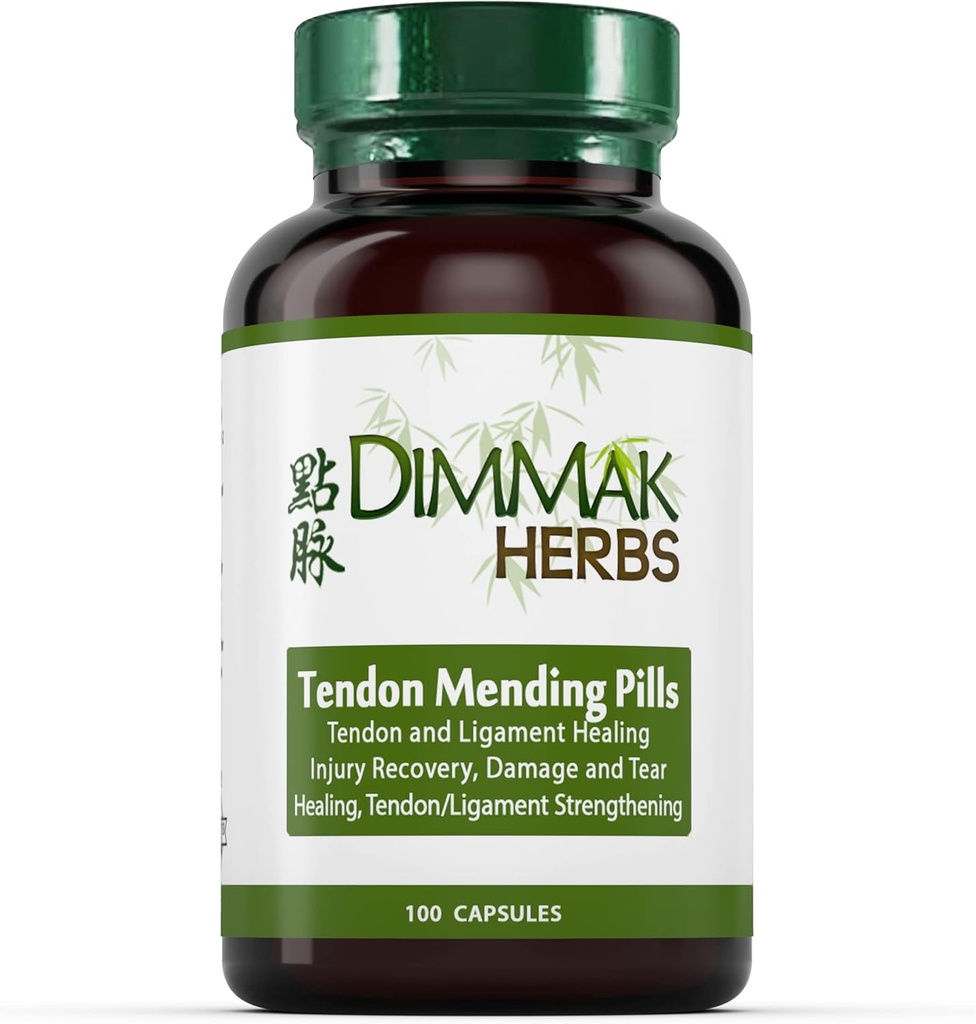 Certified Organic Tendon Mending pilulky: Tendon a väz Regenerácia a oprava byliniek Dimmak - 100 Caps 500mg