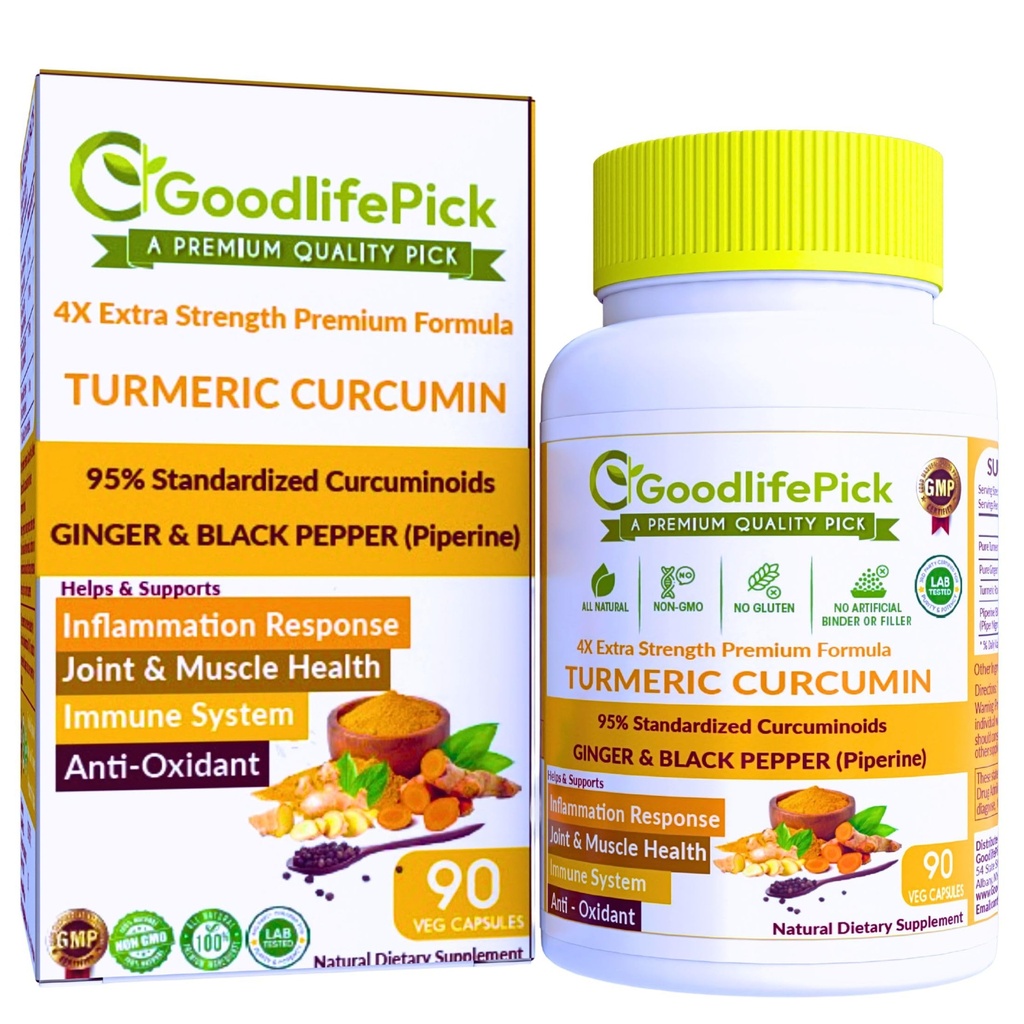 Premium Turmeric kapsuly s zázvorom a čierne korenie. Kurkumín Supplement from Turmeric Curcumin 95% Curcuminoids & Ginger Root AllNatural NonGMO NO Ryža Prášok NO Stearate NO Silica NO Gluten 90ct