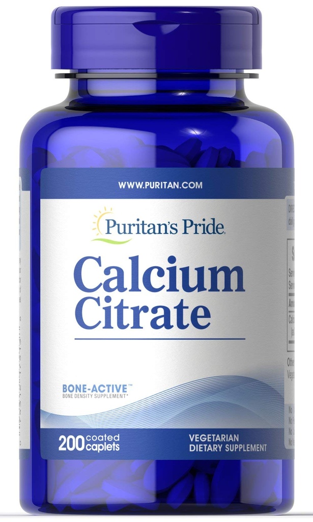 Puritán je pýcha vápnika Citrát 200 Mg, 200 Počet