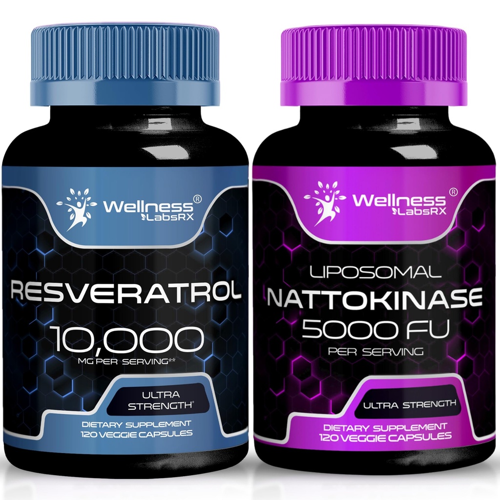 WELLNESS LABSRX kapsuly 10000 mg - Nattokináza Supplement Kapsule - 5000 FU