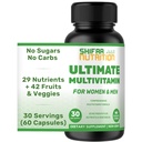 SIFAA NUTRItion Halal Multivitamíny pre ženy, mužov a dospelých, 30 Slúžiace železo, vitamín A, B6, B12, biotín, niacín, C, D3, E, zinok, vápnik, kyselina listová, CoQ10 