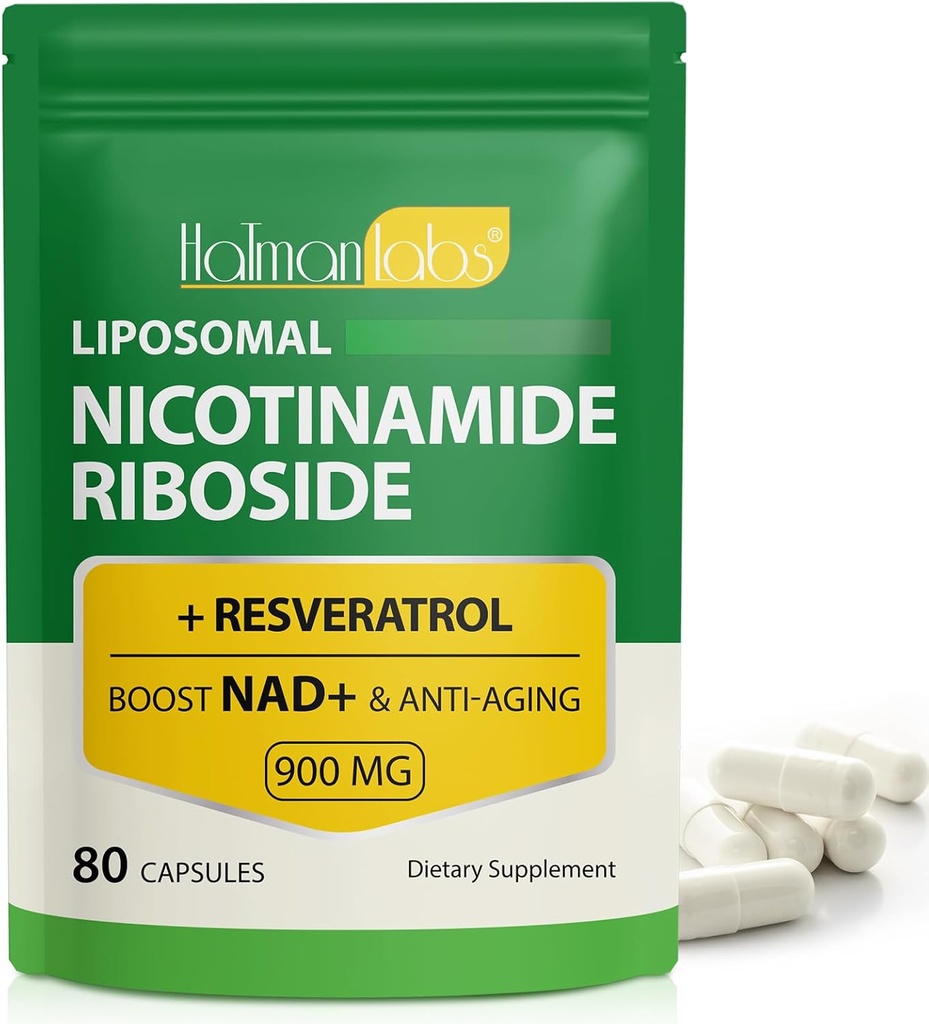 Lipozomálny Resveratrol,Lipozomálny nikotínamid Riboside,Nicotinamid Riboside 900,Resveratrol Supplement,Resveratrol Supplement for Women Men(1Pack/80 Kapsule)