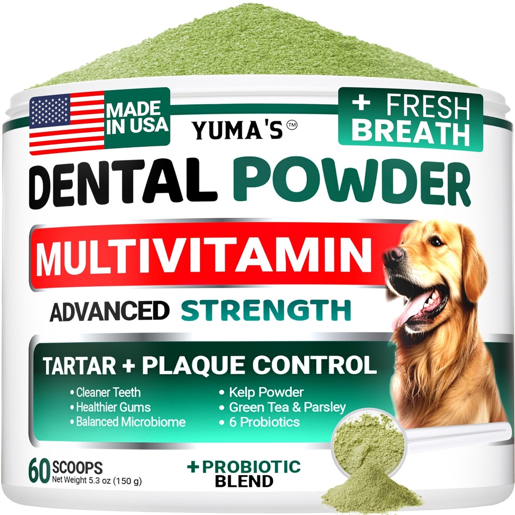 Advanced Pes Dentálny prášok, Dýchací sviežik s multivitamínom, Psie zuby Čistenie, Bad Dýchanie & Tartar a plakety off Odstraňovač pre psy Probiotiká lab co, Pet Orálna starostlivosť - Vitamíny a doplnky