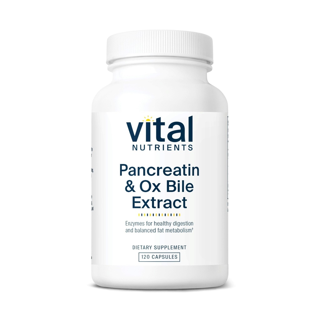 Vital Nutrients Pankreaten & Ox Bile Extract 500mg 