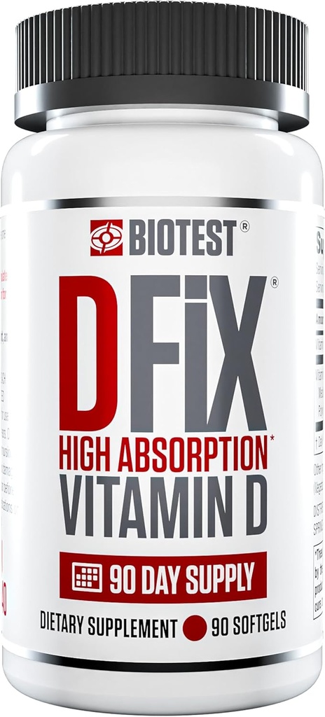 Biotest D Fix - 5000 IU s vysokou absorpciou vitamínu D3, 90 porcií - 90 softgelov